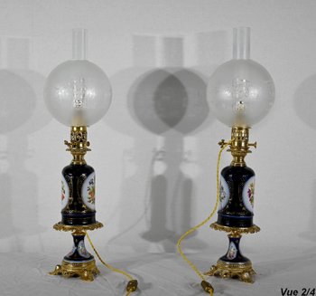 Pair of Neuburger-Lemonon lamps - End of XIXth century