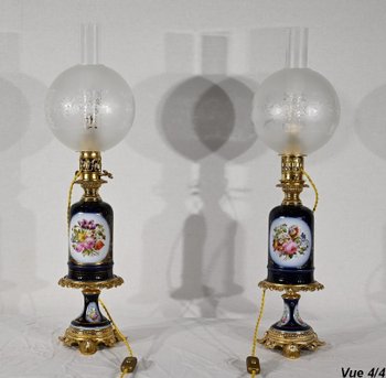 Pair of Neuburger-Lemonon lamps - End of XIXth century