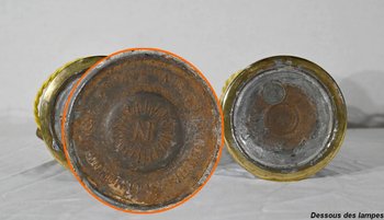 Pair of Neuburger-Lemonon lamps - End of XIXth century