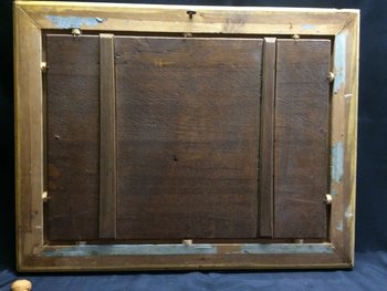 Gemälde auf Holz, l'ile aux femmes, signiert Sckell