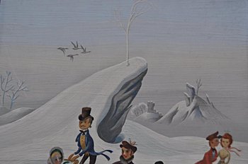 Gouache Sur Carton Signée Datée