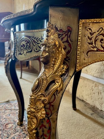 Table En Marqueterie Boulle De Contre-partie. Napoléon III, XIXe Siècle
