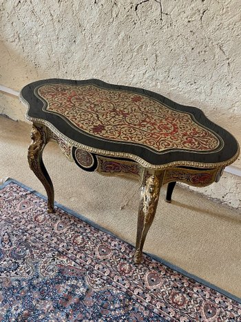 Table En Marqueterie Boulle De Contre-partie. Napoléon III, XIXe Siècle