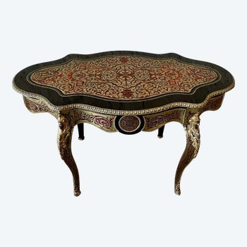 Table En Marqueterie Boulle De Contre-partie. Napoléon III, XIXe Siècle