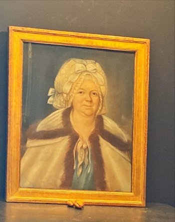 Portrait de femme en pastel daté 1836