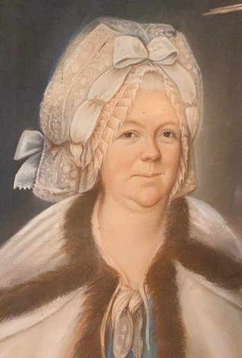 Portrait de femme en pastel daté 1836