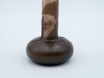 Small Soliflore In Glass Paste Signed Gallé (1846 - 1904)