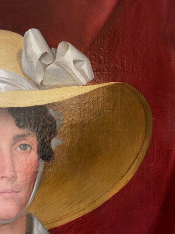 Ritratto estivo: donna con cappello, XIX secolo