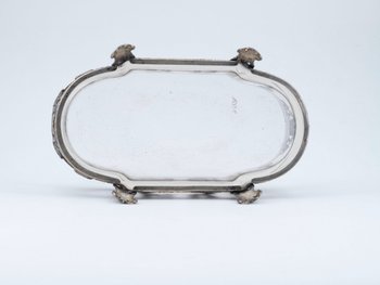 Centrotavola In Bronzo Argentato E Cristallo, XIX Secolo
