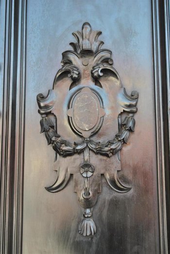 Important Cabinet Bois Noirci Style Renaissance Colonnes XIXème