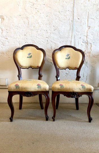 Coppia Di Sedie In Stile Luigi XV, XIX Secolo