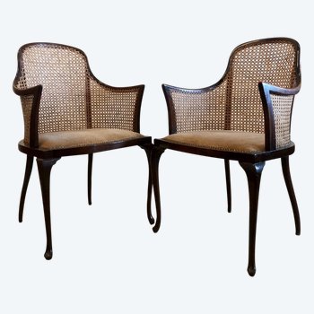 Paire De Fauteuils Regency. Angleterre, XIXe Siècle
