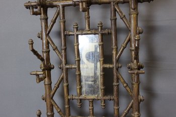 Mantelhalter aus Gusseisen mit Bambusimitation Um 1900