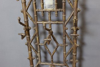 Mantelhalter aus Gusseisen mit Bambusimitation Um 1900