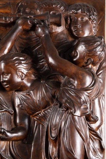 Intonaco dopo il primo pannello del coro di Luca Della Robbia per Santa Maria Novella a Firenze. Diciannovesimo esemplare