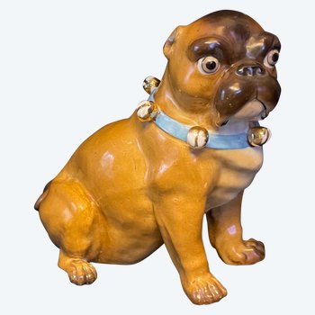 Pössneck (Conta & Boehme): Pug dog in Saxon porcelain