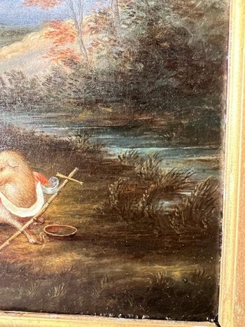 tableau Huile sur toile fin de 18e début du XIXe siècle