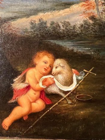 tableau Huile sur toile fin de 18e début du XIXe siècle