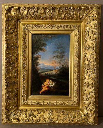 tableau Huile sur toile fin de 18e début du XIXe siècle