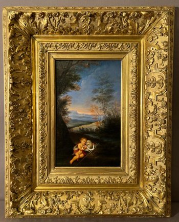 tableau Huile sur toile fin de 18e début du XIXe siècle