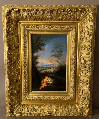 tableau Huile sur toile fin de 18e début du XIXe siècle