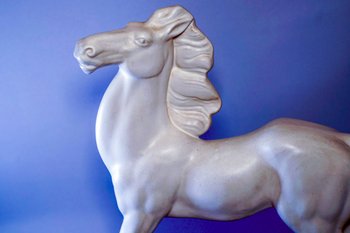 WHITE HORSE, LEMANCEAU ceramic