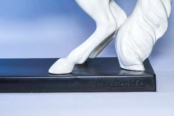 WHITE HORSE, LEMANCEAU ceramic