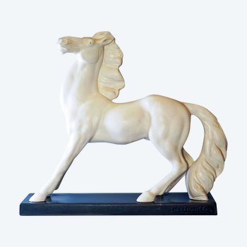 WHITE HORSE, LEMANCEAU ceramic