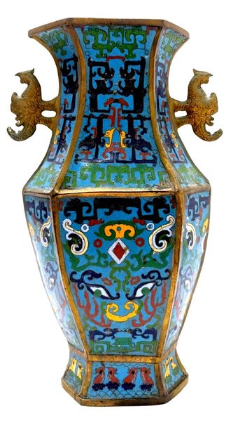 Pair Of Cloisonne Vases Late Nineteenth Time