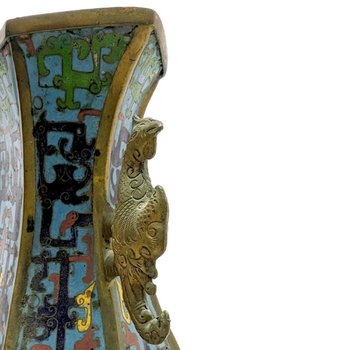 Pair Of Cloisonne Vases Late Nineteenth Time