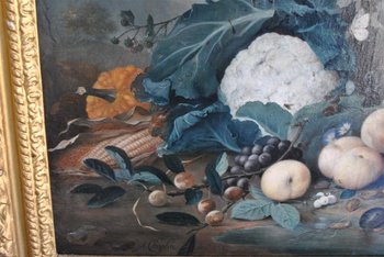 Grande natura morta con frutta e verdura Arthur Chaplin