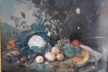 Grande natura morta con frutta e verdura Arthur Chaplin