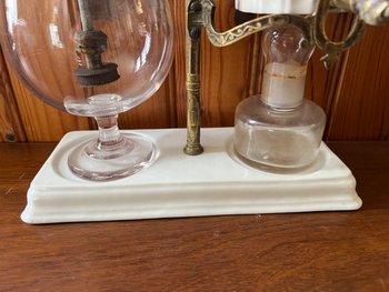 Antica caffettiera a sifone a pendolo Napoleon 3