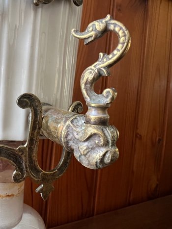 Antica caffettiera a sifone a pendolo Napoleon 3
