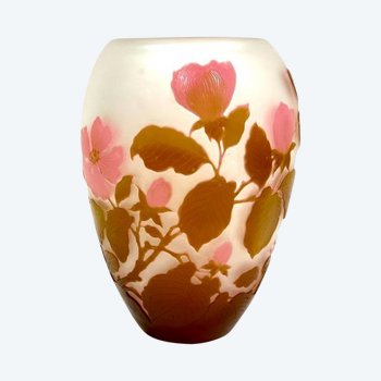 Emile Gallé Art Nouveau Vase "With Anemones"