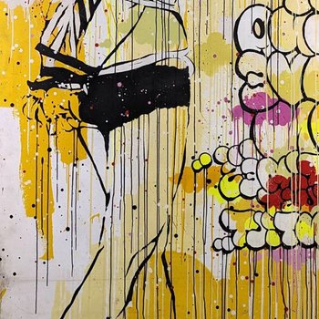 "TILT" (NATO NEL 1973). Ragazze di Chongqinb. Dittico. Acrilico, vernice spray, pennarelli. 165 x 230 cm (per pannello).