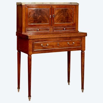 Bonheur Du Jour Desk In Mahogany, Louis XVI Period Around 1780