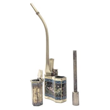 Fausse Paire De Pipe à Eau En Décor Cloisonné