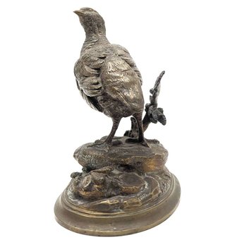 Partridge In Bronze By Edouard Delabrière