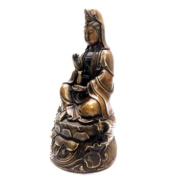 Statuette In Gilt Bronze Nineteenth Asian Divinity