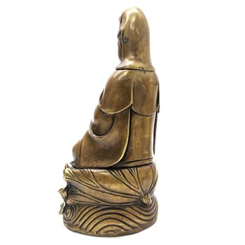 Statuette In Gilt Bronze Nineteenth Asian Divinity