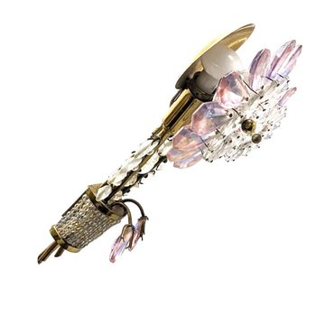 Series Of 3 Colored Crystal Sconces By Palwa