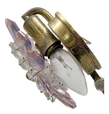 Series Of 3 Colored Crystal Sconces By Palwa