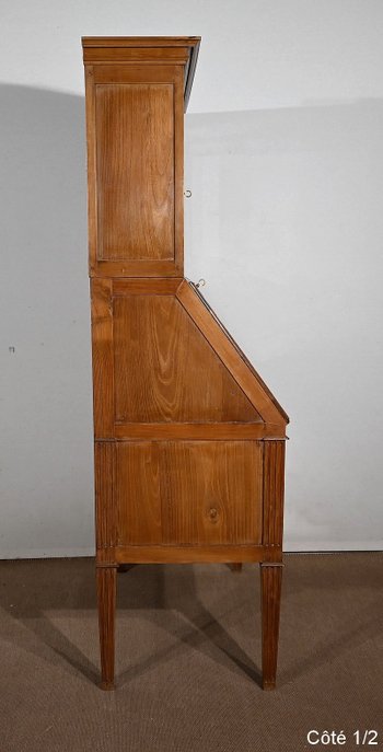 Bureau de Pente Vitrine in solid Acacia, Louis XVI style – 1st part of the 19th century