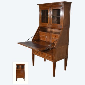 Bureau de Pente Vitrine in solid Acacia, Louis XVI style – 1st part of the 19th century