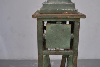 Coppia di piedi di scale in ferro battuto e bronzo del 19° secolo