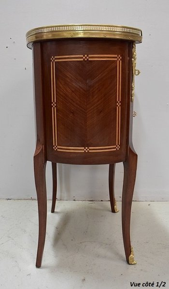 Petite Commode Chiffonnière en Acajou, style Transition Louis XV / Louis XVI – Fin XIXe