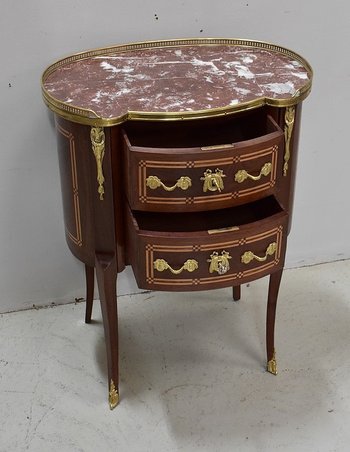Petite Commode Chiffonnière en Acajou, style Transition Louis XV / Louis XVI – Fin XIXe