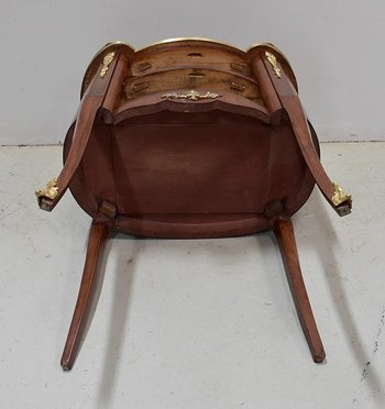 Petite Commode Chiffonnière en Acajou, style Transition Louis XV / Louis XVI – Fin XIXe