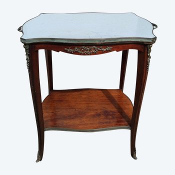 Tea Table - Mahogany - Marble - V. 1900